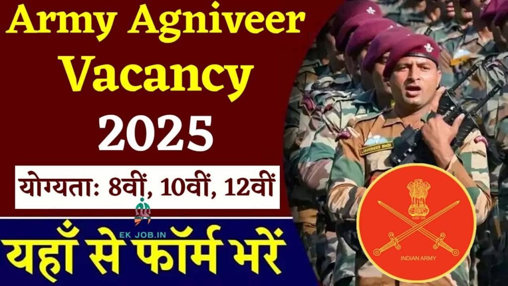 Army Agniveer Vacancy 2025 Ekjob.in