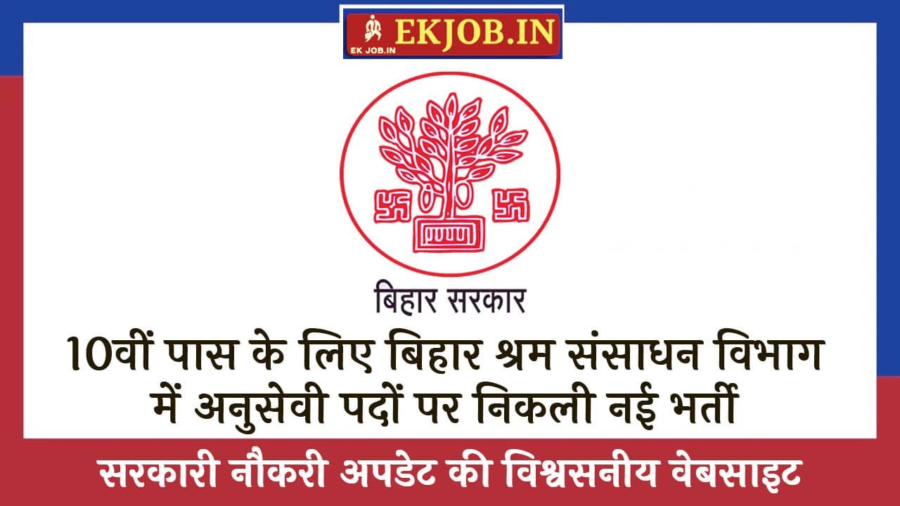 Bihar Labour Resources Department Vacancy 2025