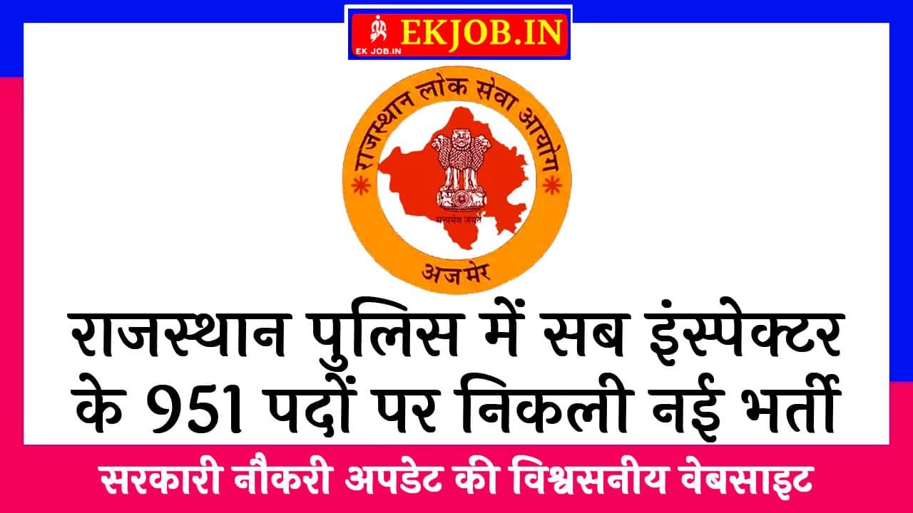 Rajasthan Police SI Recruitment 2025