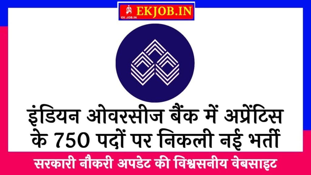 IOB Apprentice Recruitment 2025