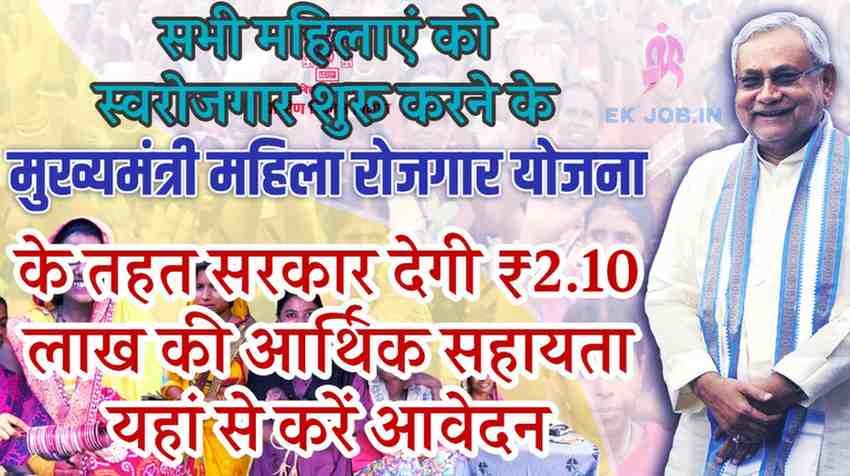 Bihar Mukhyamantri Mahila Rojgar Yojana 2025
