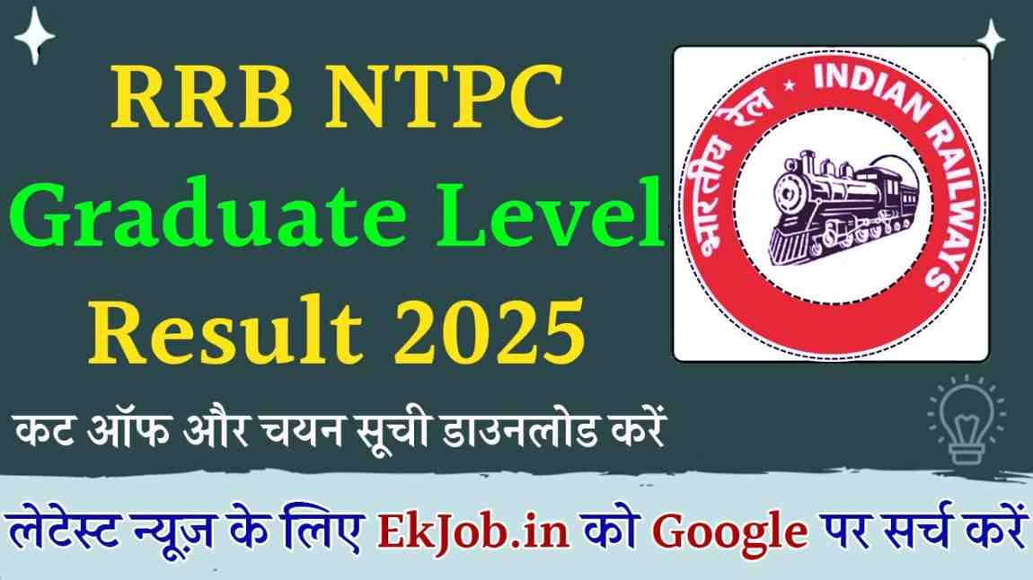 RRB NTPC Graduate Level Result 2025