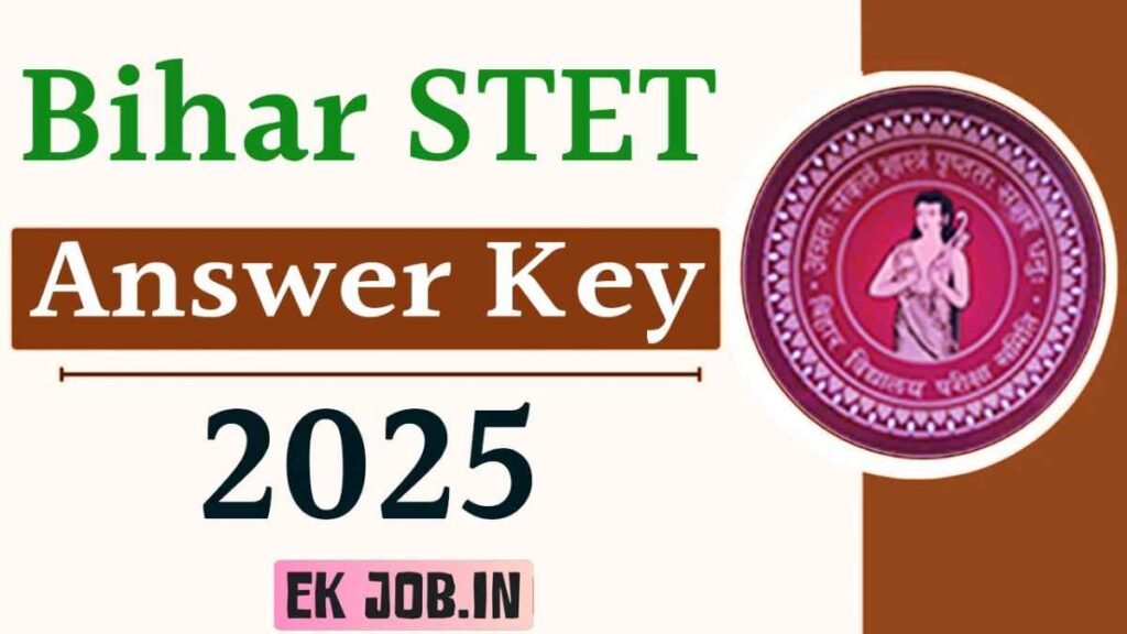 Bihar STET Answer Key 2025
