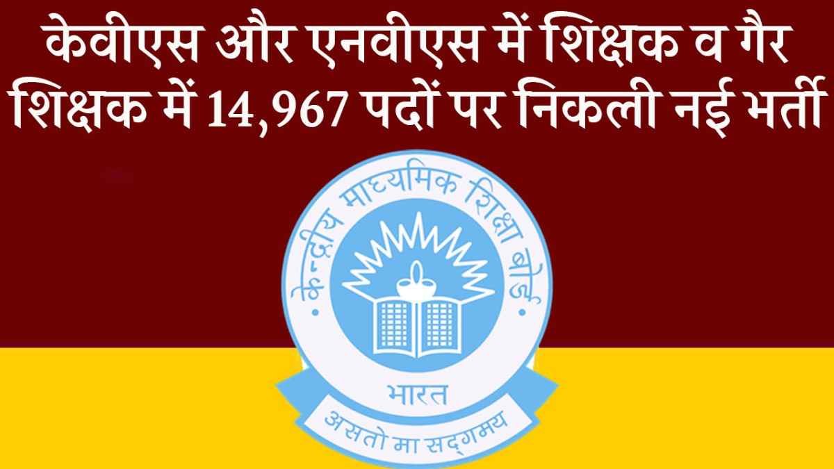 KVS NVS Recruitment 2025