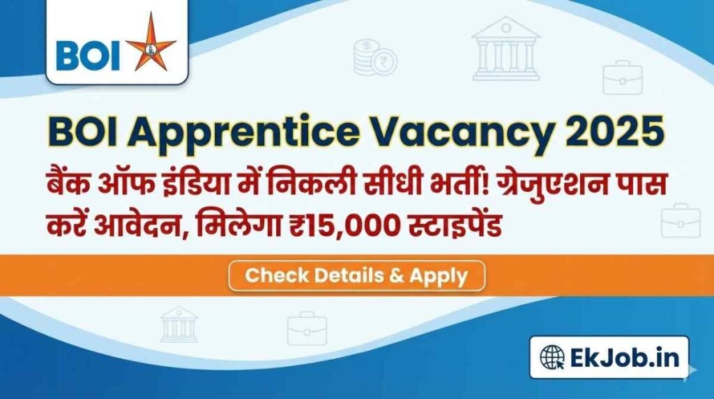 Bank of India Apprentice Recruitment 2025
