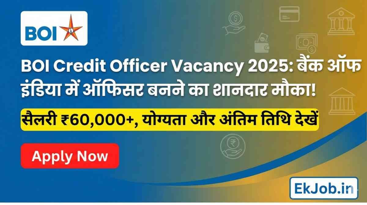 Bank of India Credit Officer Recruitment 2025
