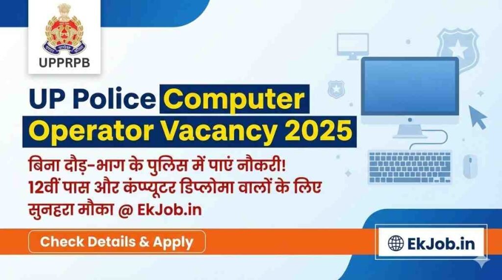 UP Police Computer Operator Recruitment 2025
