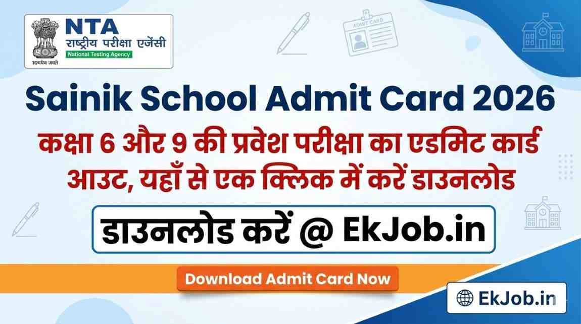 AISSEE Sainik School Admit Card 2026