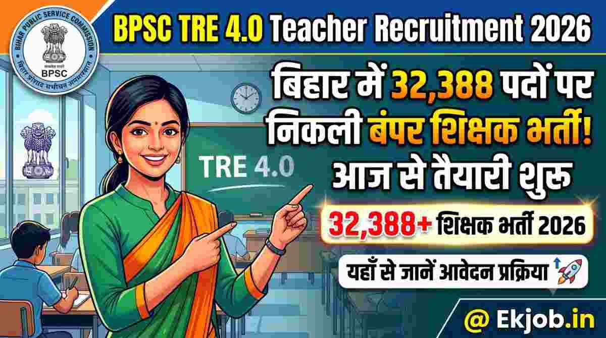 BPSC TRE 4.0 Teacher Recruitment 2026 @Ekjob.in