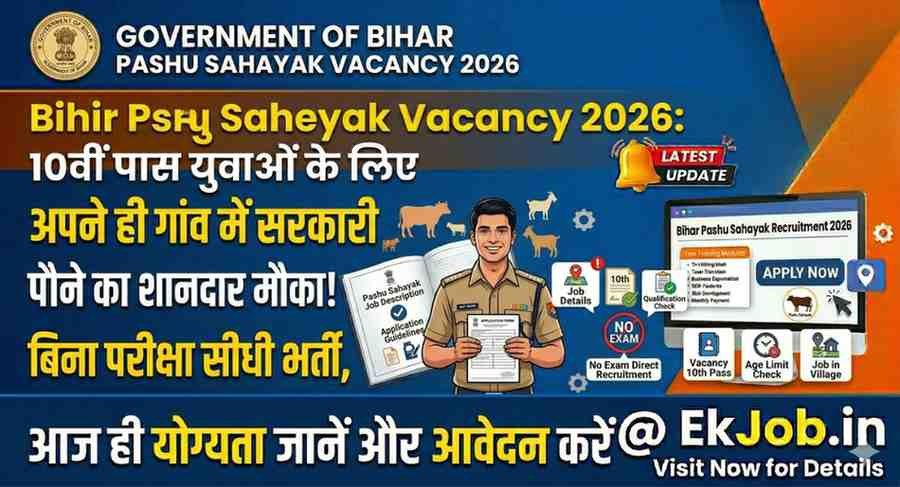 Bihar Panchayat Pashu Sahayak Recruitment 2026
