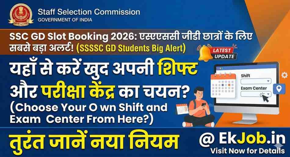 SSC GD Constable Self Slot Selection 2026