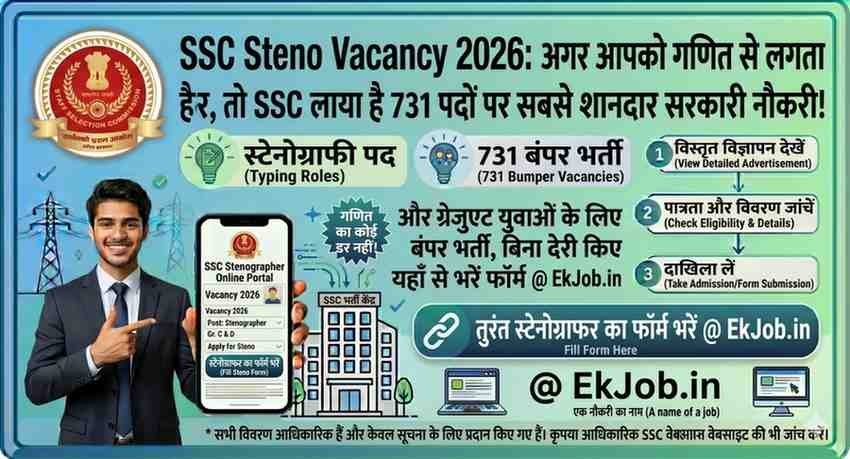 SSC Stenographer Recruitment 2026