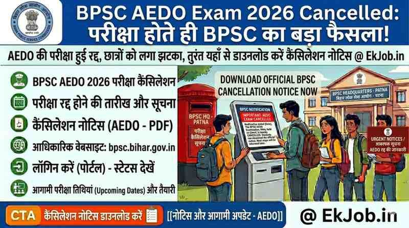 BPSC AEDO Exam Cancel 2026