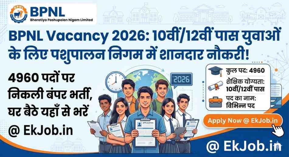 Bharatiya Pashupalan Nigam Limited Recruitment 2026