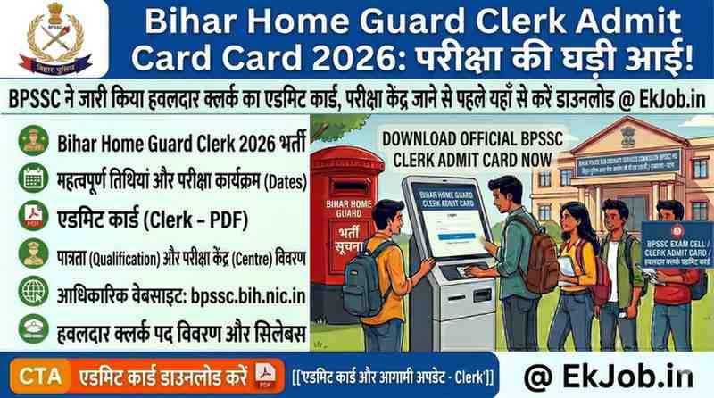 Bihar Home Guard Havildar Clerk Admit Card 2026