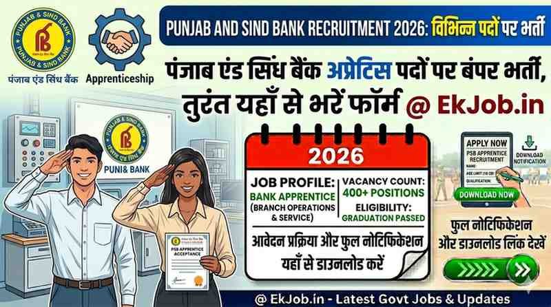 Punjab and Sind Bank Apprentice Recruitment 2026