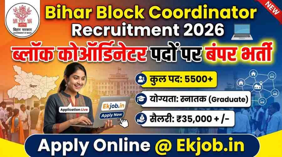 Bihar Block Coordinator Recruitment 2026