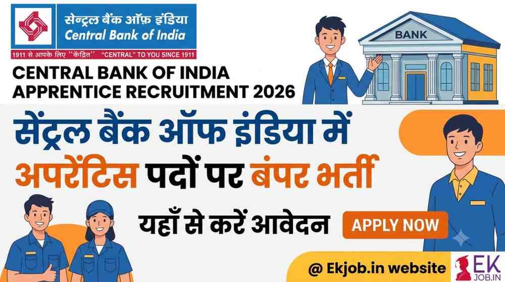 Central Bank of India Apprentice Recruitment 2026