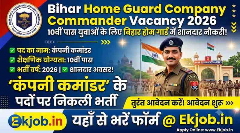 Bihar Home Guard Company Commander Recruitment 2026