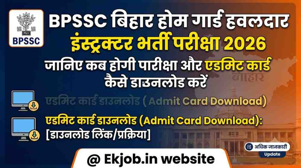 Bihar Home Guard Havildar Instructor Exam Date 2026