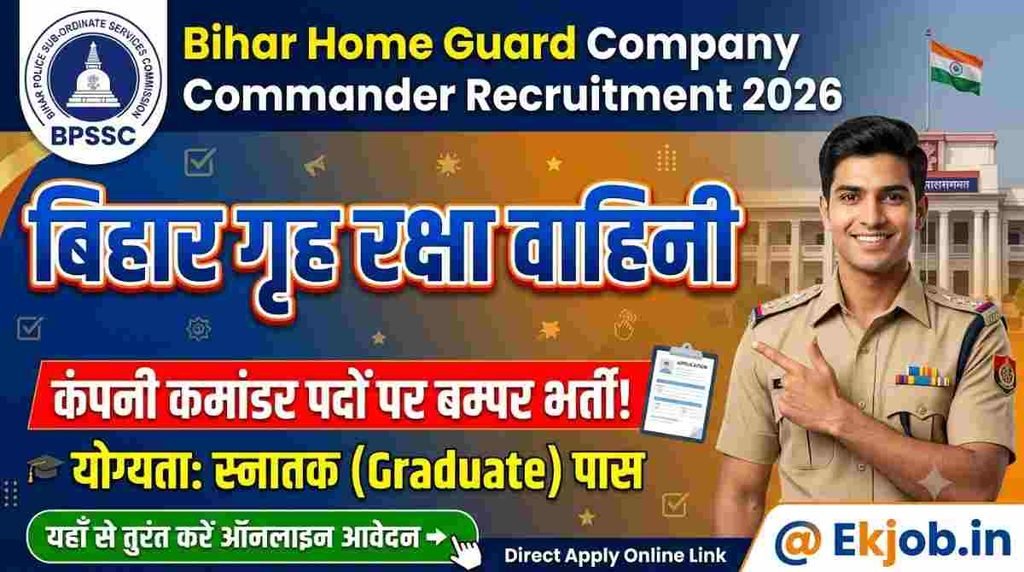 Bihar Home Guard Company Commander Recruitment 2026 @Ekjob.in
